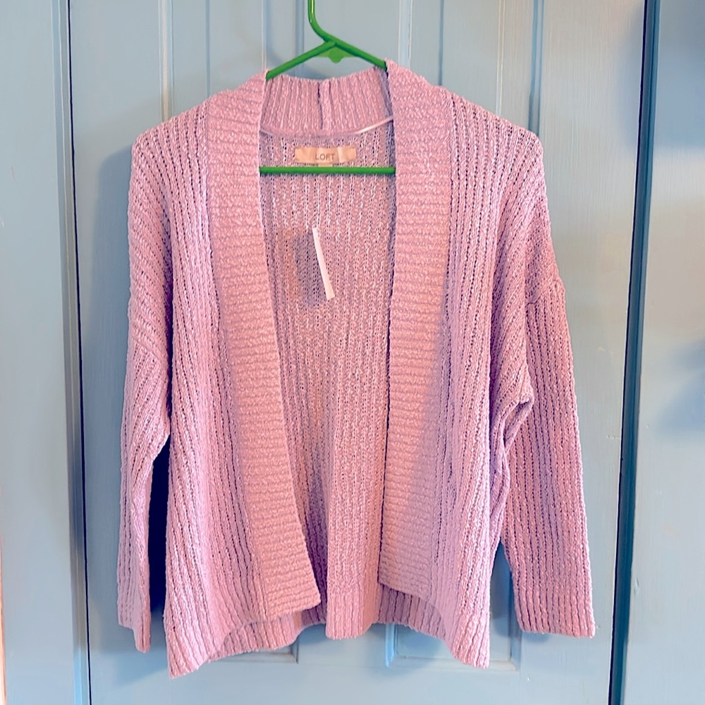 NWT Loft light purple open front cardigan